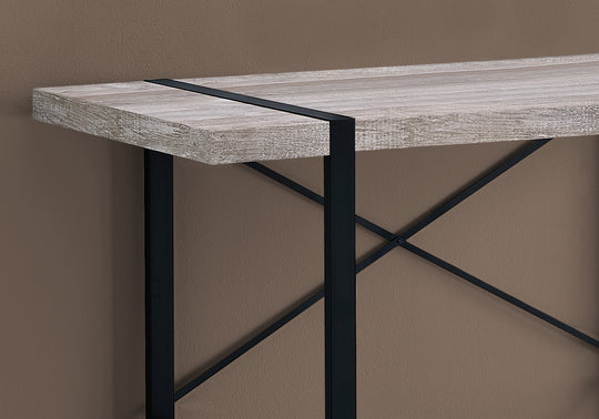 I 7315 Computer Desk - 48"L / Taupe Reclaimed Wood / Black Metal - Furniture Depot (7881132671224)