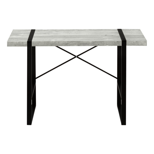 I 7316 Computer Desk - 48"L / Grey Reclaimed Wood / Black Metal - Furniture Depot (7881132703992)