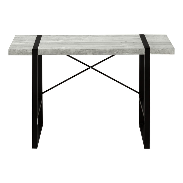 I 7316 Computer Desk - 48"L / Grey Reclaimed Wood / Black Metal - Furniture Depot (7881132703992)