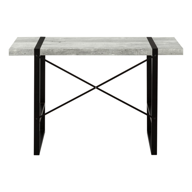 I 7316 Computer Desk - 48"L / Grey Reclaimed Wood / Black Metal - Furniture Depot (7881132703992)