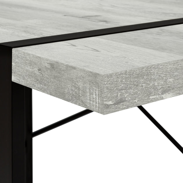 I 7316 Computer Desk - 48"L / Grey Reclaimed Wood / Black Metal - Furniture Depot (7881132703992)