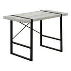 I 7316 Computer Desk - 48"L / Grey Reclaimed Wood / Black Metal - Furniture Depot (7881132703992)