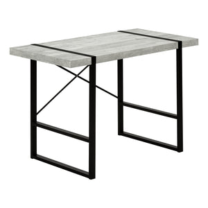 I 7316 Computer Desk - 48"L / Grey Reclaimed Wood / Black Metal - Furniture Depot (7881132703992)