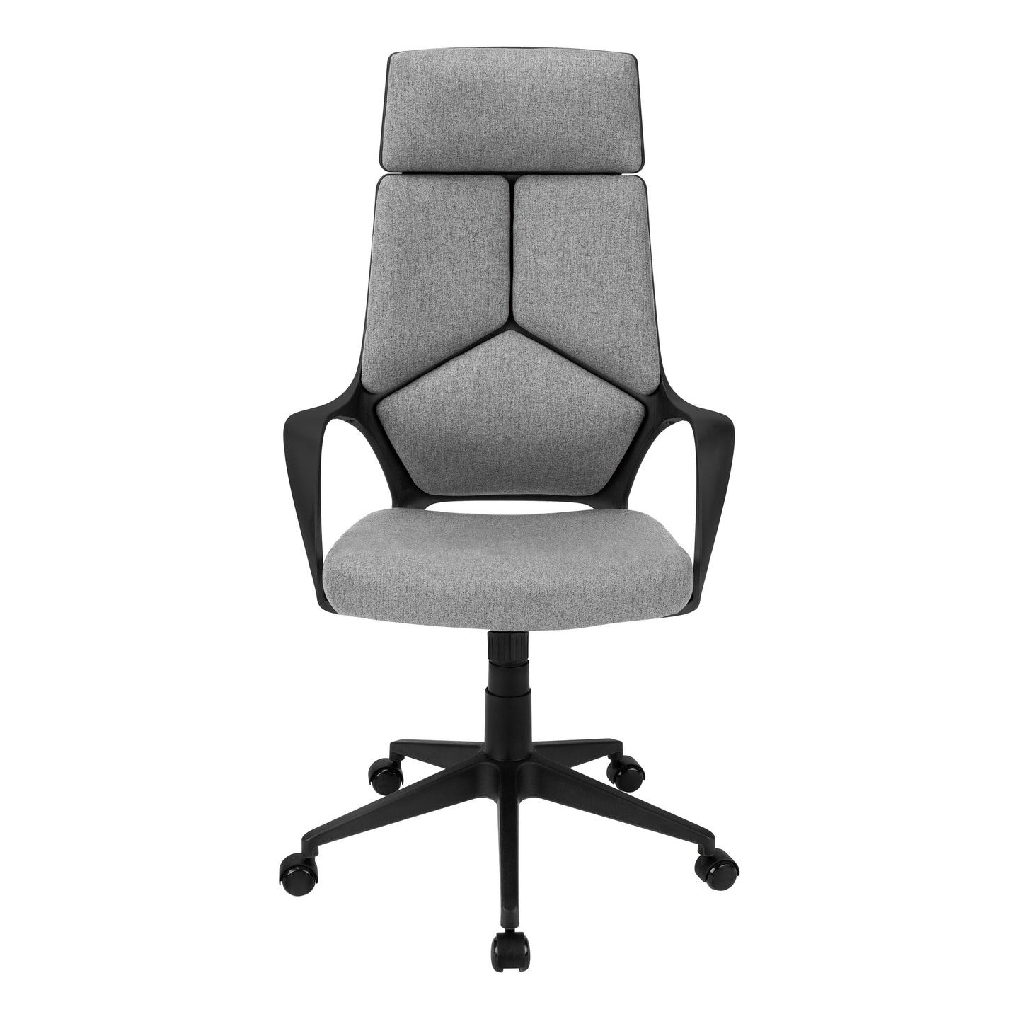 I 7320 Office Chair - Black / Dark Grey Fabric / Executive - Furniture Depot (7881132867832)