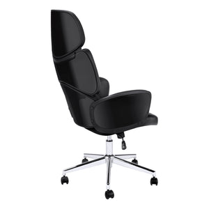 I 7321 Office Chair - Black Leather-Look / High Back Executive - Furniture Depot
