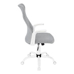 I 7324 Office Chair - White / Grey Fabric / Multi Position - Furniture Depot (7881132998904)
