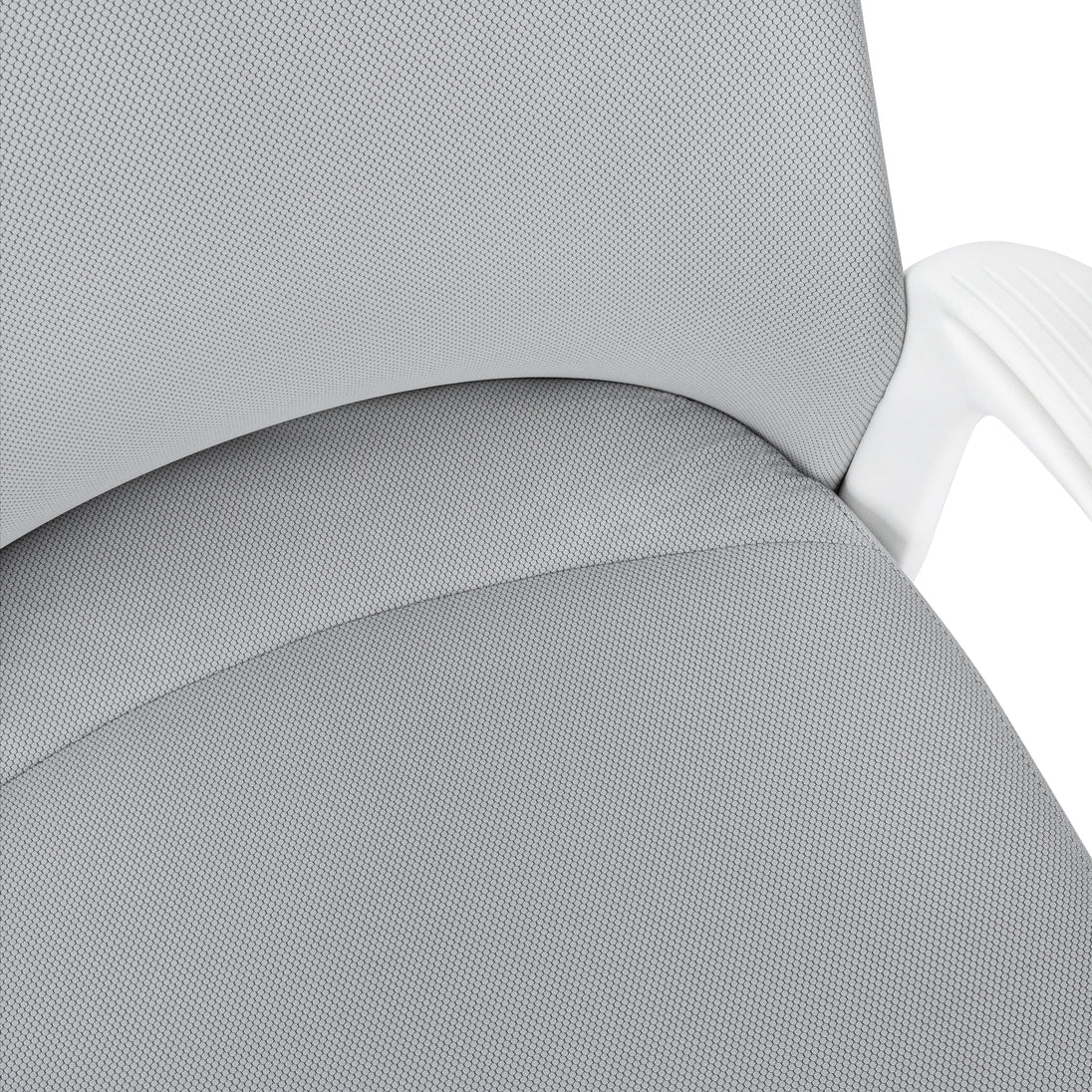 I 7324 Office Chair - White / Grey Fabric / Multi Position - Furniture Depot (7881132998904)