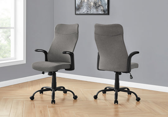 I 7325 Office Chair - Black / Dark Grey Fabric / Multi Position - Furniture Depot (7881133064440)