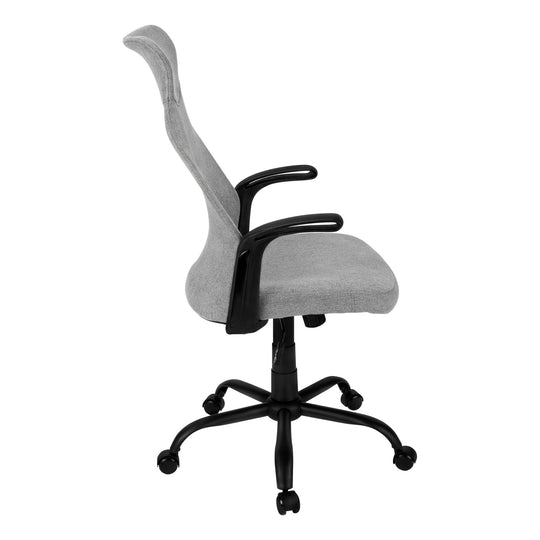I 7325 Office Chair - Black / Dark Grey Fabric / Multi Position - Furniture Depot (7881133064440)