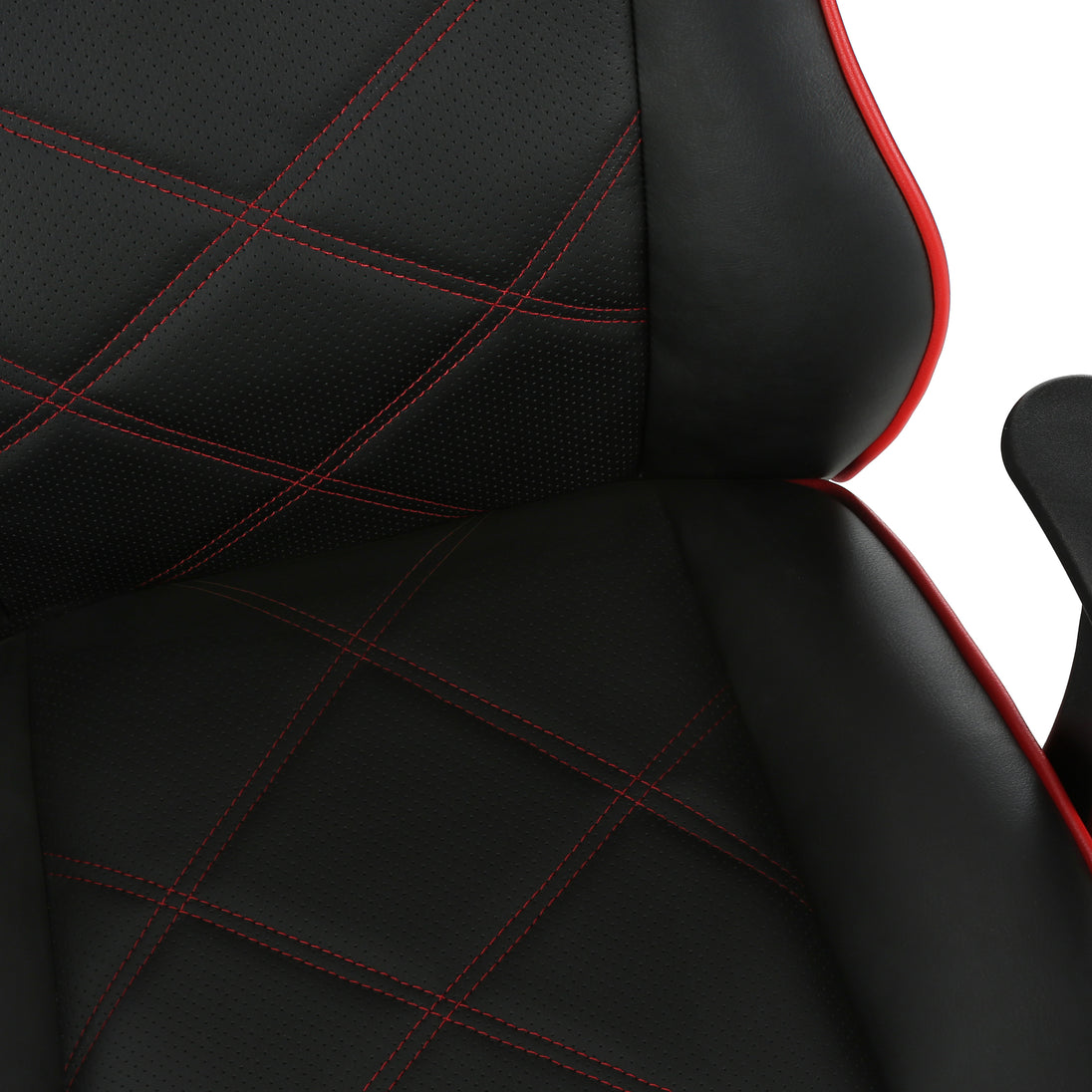 I 7327 Office Chair - Gaming / Black / Red Leather-Look - Furniture Depot (7881133195512)