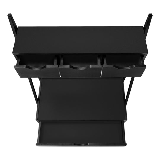 I 7330 Computer Desk - 32"L / Black / Black Metal - Furniture Depot