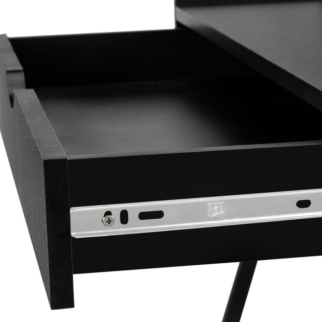I 7330 Computer Desk - 32"L / Black / Black Metal - Furniture Depot