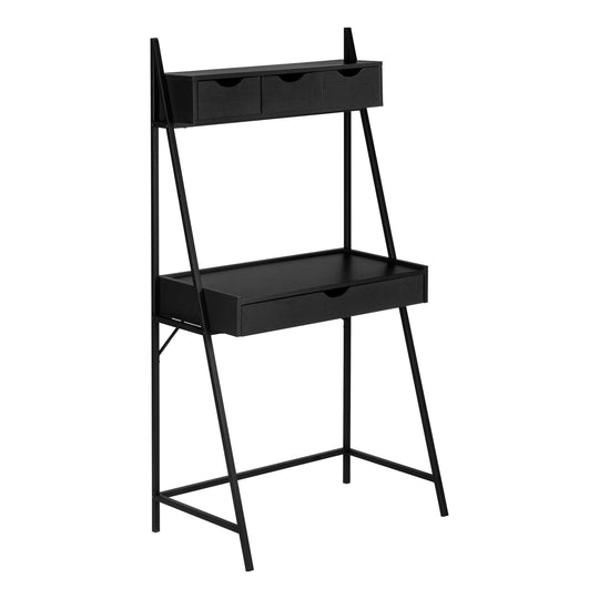 I 7330 Computer Desk - 32"L / Black / Black Metal - Furniture Depot