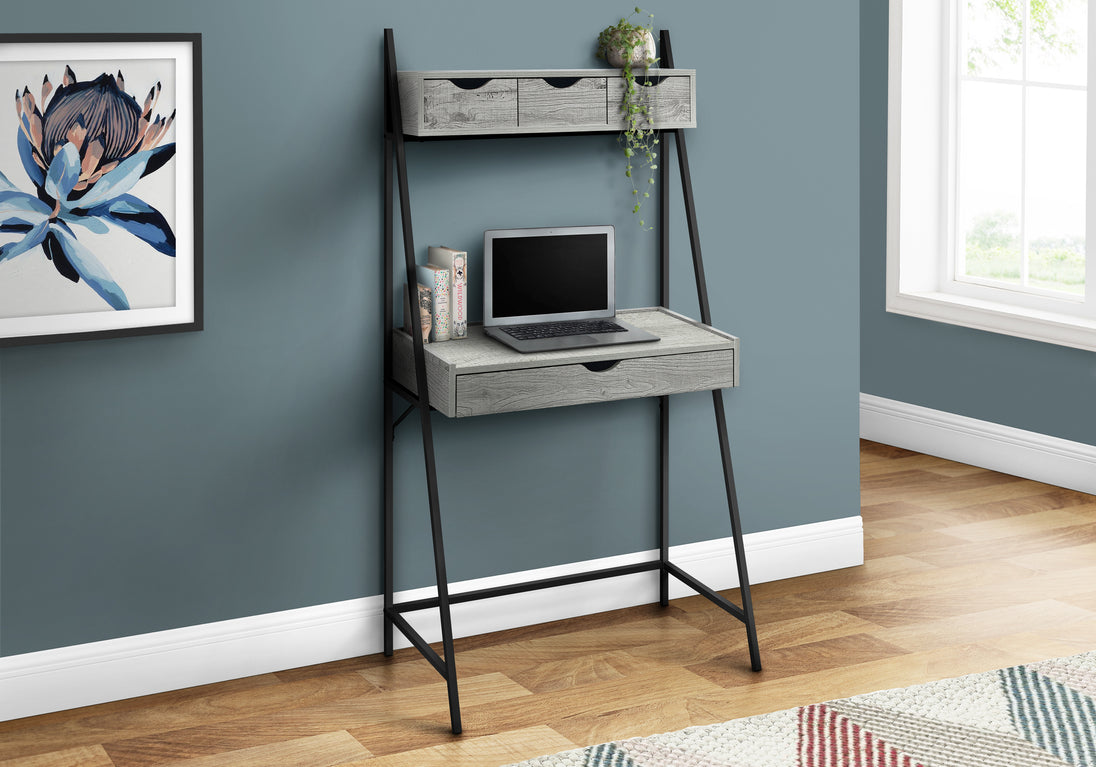 I 7331 Computer Desk - 32"L / Grey / Black Metal - Furniture Depot (7881133392120)