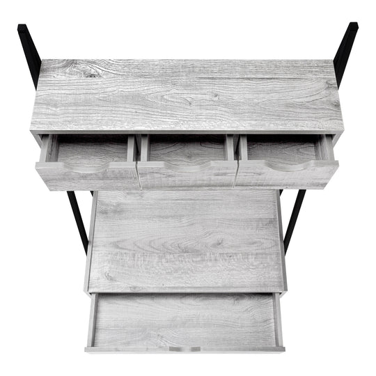 I 7331 Computer Desk - 32"L / Grey / Black Metal - Furniture Depot (7881133392120)
