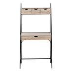 I 7332 Computer Desk - 32"L / Dark Taupe / Black Metal - Furniture Depot (7881133457656)