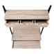 I 7332 Computer Desk - 32"L / Dark Taupe / Black Metal - Furniture Depot (7881133457656)