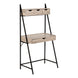 I 7332 Computer Desk - 32"L / Dark Taupe / Black Metal - Furniture Depot (7881133457656)