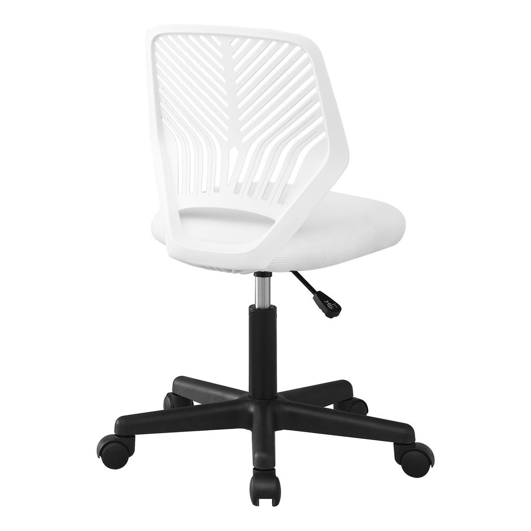 I 7338 Office Chair - White Juvenile / Black Base On Castors - Furniture Depot