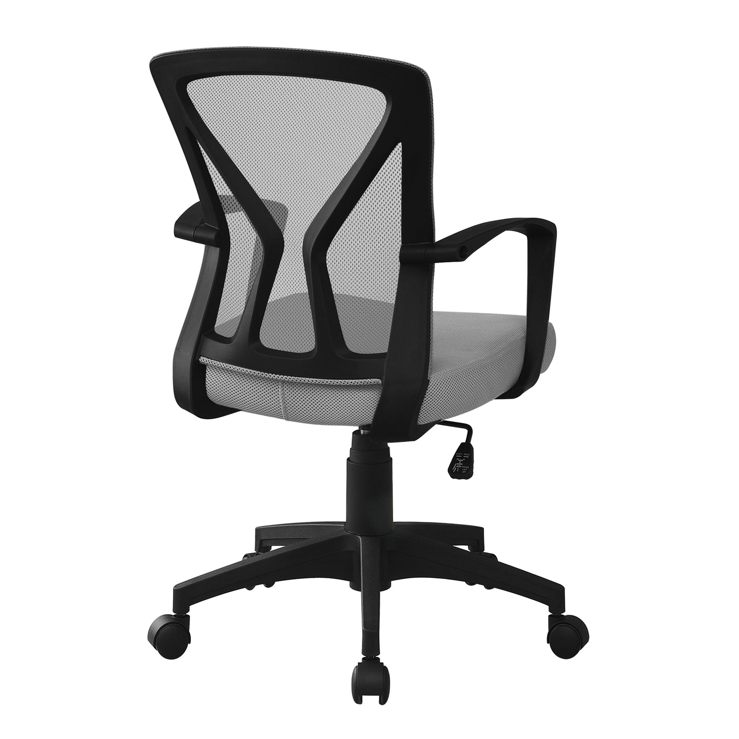 I 7340 Office Chair - Grey / Black Base On Castors - Furniture Depot