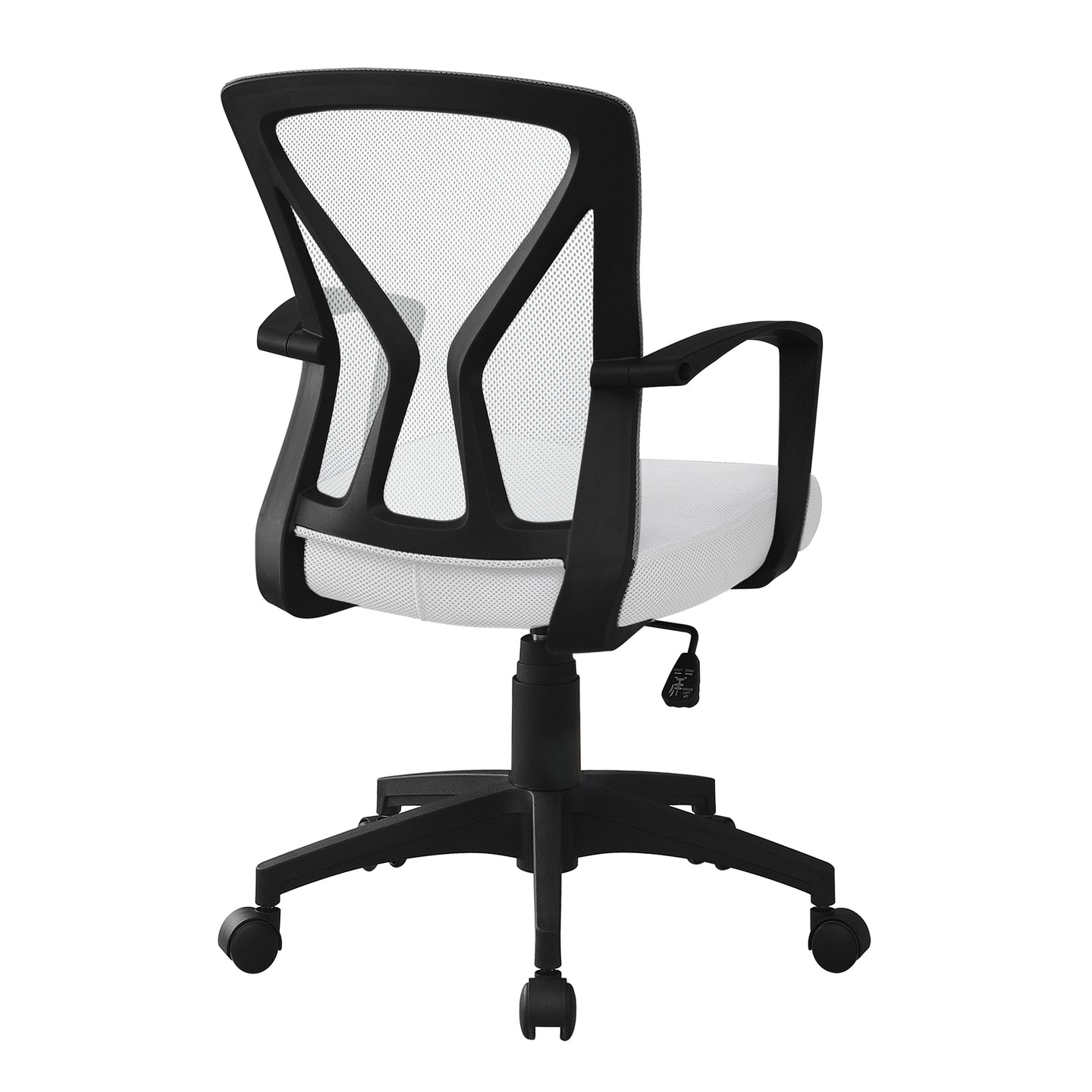 I 7341 Office Chair - White / Black Base On Castors - Furniture Depot (7881133654264)