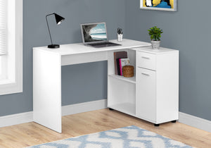 I 7350 Computer Desk - 46"L / White With A Storage Cabinet - Furniture Depot (7881133818104)