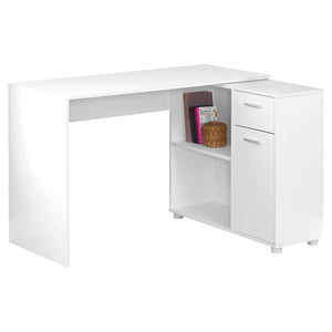 I 7350 Computer Desk - 46"L / White With A Storage Cabinet - Furniture Depot (7881133818104)