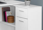 I 7350 Computer Desk - 46"L / White With A Storage Cabinet - Furniture Depot (7881133818104)