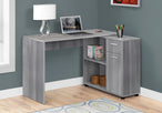 I 7351 Computer Desk - 46"L / Grey With A Storage Cabinet - Furniture Depot (7881133850872)
