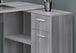 I 7351 Computer Desk - 46"L / Grey With A Storage Cabinet - Furniture Depot (7881133850872)