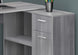 I 7351 Computer Desk - 46"L / Grey With A Storage Cabinet - Furniture Depot (7881133850872)