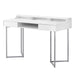 I 7361 Computer Desk - 48"L / White / Silver Metal - Furniture Depot (7881133916408)