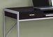 I 7366 Computer Desk - 48"L / Espresso / Silver Metal - Furniture Depot