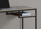 I 7370 Computer Desk - 48"L / Dark Taupe / Black Metal - Furniture Depot