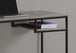 I 7370 Computer Desk - 48"L / Dark Taupe / Black Metal - Furniture Depot