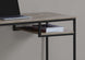 I 7370 Computer Desk - 48"L / Dark Taupe / Black Metal - Furniture Depot
