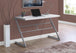 I 7372 Computer Desk - 48"L / White / Silver Metal - Furniture Depot