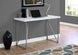 I 7376 Computer Desk - 48"L / White / Silver Metal - Furniture Depot