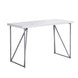 I 7376 Computer Desk - 48"L / White / Silver Metal - Furniture Depot