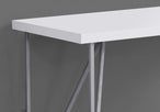 I 7376 Computer Desk - 48"L / White / Silver Metal - Furniture Depot