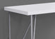 I 7376 Computer Desk - 48"L / White / Silver Metal - Furniture Depot