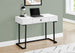 I 7385 Computer Desk - 42"L / White / Black Metal - Furniture Depot