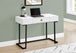 I 7385 Computer Desk - 42"L / White / Black Metal - Furniture Depot