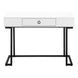 I 7385 Computer Desk - 42"L / White / Black Metal - Furniture Depot