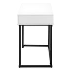 I 7385 Computer Desk - 42"L / White / Black Metal - Furniture Depot
