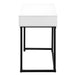 I 7385 Computer Desk - 42"L / White / Black Metal - Furniture Depot