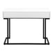 I 7385 Computer Desk - 42"L / White / Black Metal - Furniture Depot