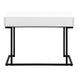 I 7385 Computer Desk - 42"L / White / Black Metal - Furniture Depot