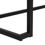 I 7385 Computer Desk - 42"L / White / Black Metal - Furniture Depot