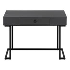 I 7386 Computer Desk - 42"L / Modern Grey / Black Metal - Furniture Depot